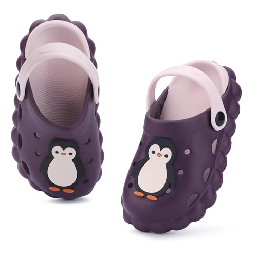 Image of GLJ Little AngelToddler Clogs Slippers, 12 Months to 3 Years, Baby Boy, Waterproof, Lightweight, Cute Cartoon Penguin Design