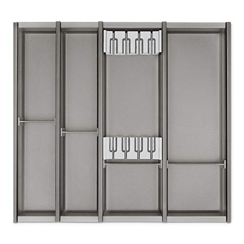 SOTECH Besteckeinsatz Cuisio transluzent-graphitgrau für 600 mm Korpusbreite Tiefe 473 mm mit Messerblock für Legrabox