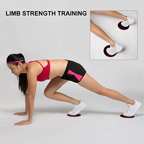 Idealux Exercise Sliders Set Of 2 Core Sliders, Dual Sided Use On Carpet Or Hardwood Floor, Low-Impact Exercises To Strengthen Core, Abs, Full Body Workout, Compact For Gym, Home, Travel (Yellow) #TOP4