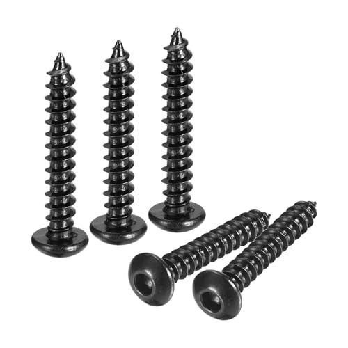 Tornillos autorroscantes hexagonales con cabeza plana, M4 x 25mm de acero al carbono, paquete de 25 piezas miniatura 1