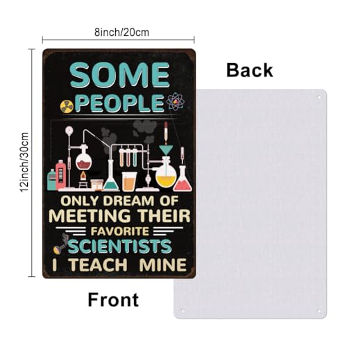 Hobbspring 1pc Vintage Metal Tin Sign 30x20cm Retro Science Lab Sign Some People Only Dream Of Meeting Plaque Poster for Classroom Home Office Bar Cafe Garden Wall Decorations - Image 2