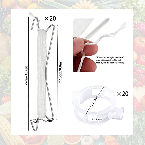 MEISHANG 40Pcs (20 sets of metal tomato hooks - Image 2