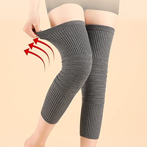 Image of Cashmere Wool Knee Brace Pads Unisex Winter Warm Thermal Knee Warmers Sleeve Soft Leg Warmers