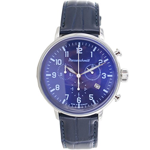 Messerschmitt Aristo Herren Uhr Edelstahl Chronograph ME-4H168L Leder