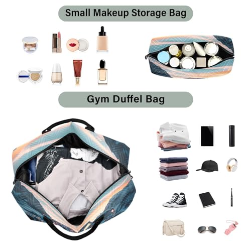 Large Travel Duffel Bag, Colorful Truck Ice Sports Tote Gym Bag, Shoulder Weekender Overnight Bag for Women Men, Carry On Luggage with Toiletry Bags4