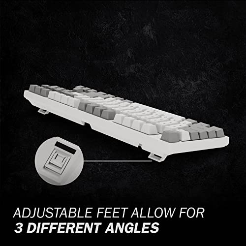 Durgod Taurus K320 Tkl Mechanical Gaming Keyboard - 87 Keys - Double Shot Pbt Cherry Silent Red / White #TOP3