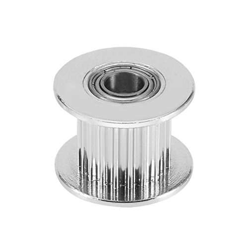 Uxcell Aluminum 20T 5Mm Bore 2Mm Pitch Timing Belt Pulley With Dual Ball Bearing #TOP14
