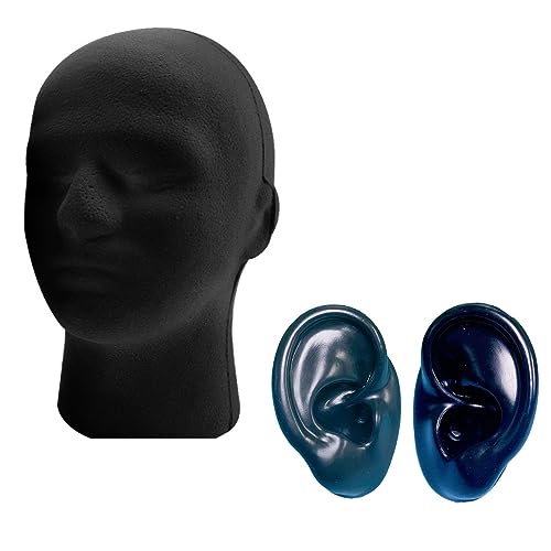 PLEAVIT バイノーラルマイク 耳型 ダミーヘッド マネキン セット スタンド 自作 取り付け