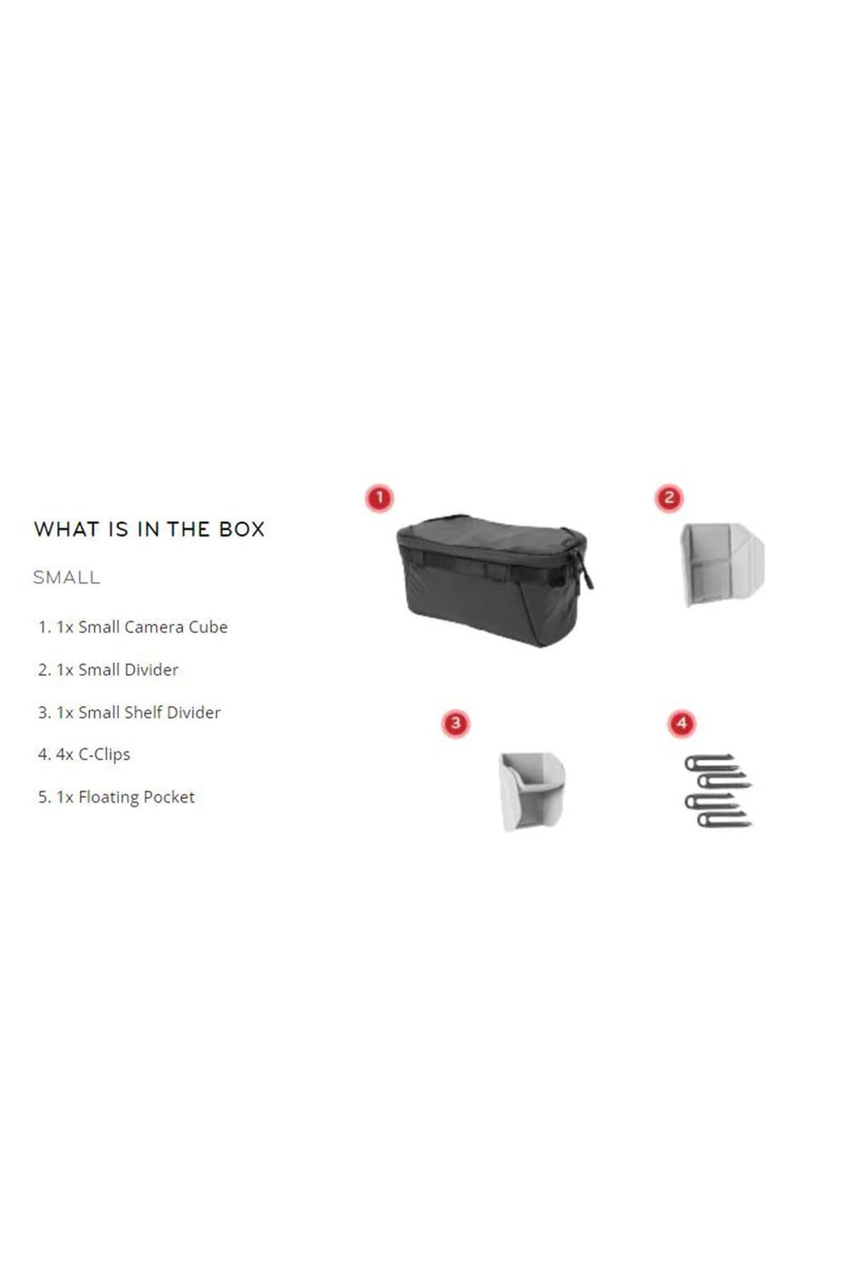Peak Design Camera Cube V2, Small, Custom Organization and Protection, Weatherproof Shell with Foam Sub-Lining, FlexFold Dividers, Camera Bag Insert Compatible Travel & Outdoor Bags