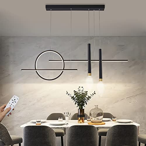 Plafonnier LED moderne dimmable pour régler la luminosité de la table à manger