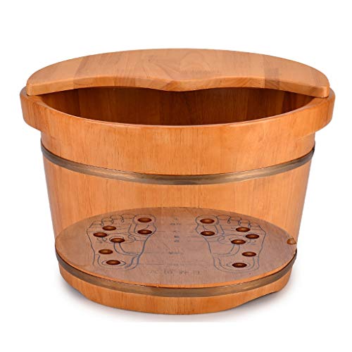 Katzowen Spa de Pies de Madera con Tapa 25cm