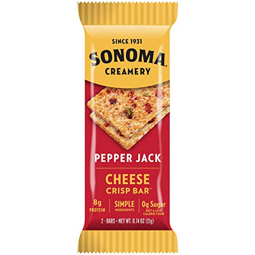 Sonoma Creamery Cheese Crisp Bars, 2-Bar Packs, Pepper Jack, 8 Count