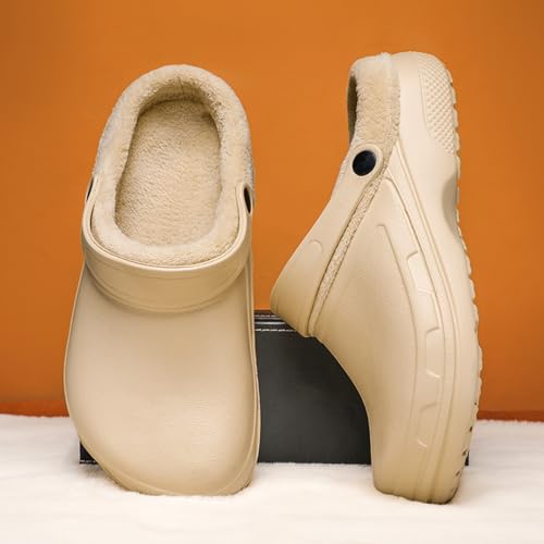 Women's Plush Warm Slip On Fashionable Closed Toe Open Heel Outdoor Casual Shoes Casual Sandals for Women3