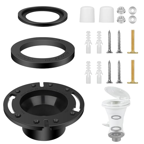 Image of Linkstyle RV Toilet Seal Kit Compatible with Dometic 300 310 320, 3 inch Flange & Seal Replacement Parts Includes 385345892 Flange, 385311658 Flush Ball Seal, 385311652 Base Gasket