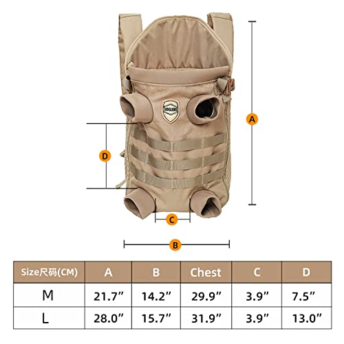 Fladorepet Dog Carrier Tactical Backpack For Medium Large Dogs,Soft Hands-Free Legs Out Pet Front Cat Dog Carrier Backpack Travel Bag For Outdoor Traveling Hiking Camping  thumb #5