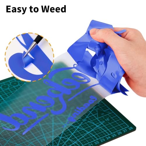 Image of VinylRus HTV Heat Transfer Vinyl Roll, Royal Blue, 12 inch x 25FT | Iron on Vinyl Roll for Shirts, HTV Vinyl for All Cutting Machines, Easy to Cut & Weed, Royal Blue HTV for DIY