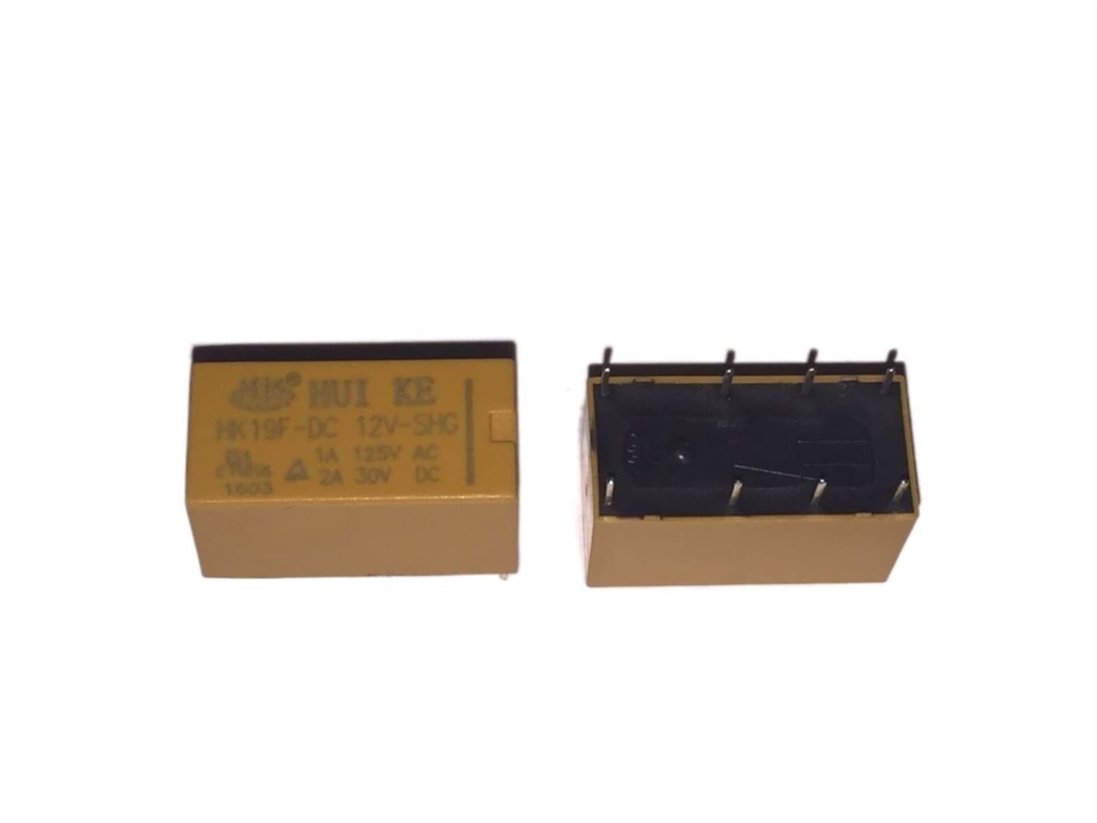 50 sztuk/partia HK19F DC 12V SHG Cewka DPDT 8 pin 2NO 2NC Mini przekaźniki mocy typu PCB HUIKE HK19F-DC12V-SHG Części zamienne
