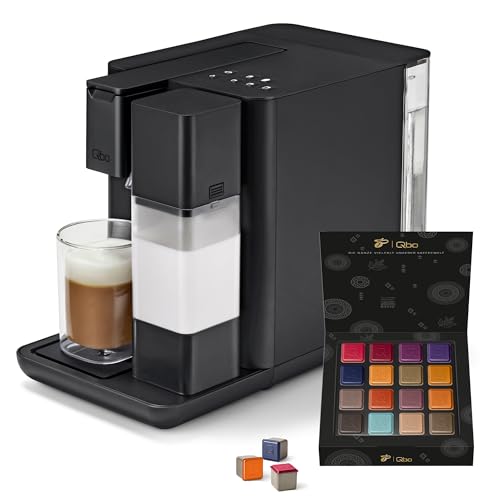 Tchibo Qbo MILK MASTER Premium Kapselmaschine inkl. 16 recyclebare Qbo Kapseln für Cappuccino, Espresso, Caffè Crema, Milchschaum auf Knopfdruck mit abnehmbarem Milchtank 300ml, Velvet Black Tchibo Qbo MILK MASTER Premium Kapselmaschine inkl. 16 recyclebare Qbo Kapseln für Cappuccino, Espresso, Caffè Crema, Milchschaum auf Knopfdruck mit abnehmbarem Milchtank 300ml, Velvet Black