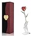 K_LUCKYI 24K Gold Rose with Gift Box is Unique Gift for Valentine's Day Mother's Day Christmas's Day Lover's Birthday with Stand (RED)