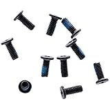 Deal4GO 10-Pack M2.5 x 6 mm Phillips Flat Head Screw w/Nickel Plated Replacement for Laptop Bottom case WiFi Card Screws (Black)