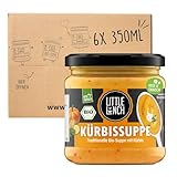 Little Lunch Bio Kürbissuppe | 100% Bio-Qualität | Vegetarisch | Ohne zugesetzten Zucker | Glutenfrei | Keine künstlichen Zusätze | Ohne Geschmacksverstärker | 6 x 350ml