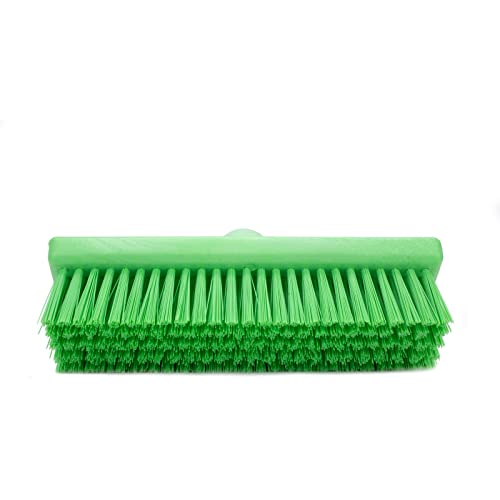 Image of SPARTA 40423EC75 Plastic Floor Scrub Brush, Wall Brush, Equipment Brush With Nonabsorbent Bristles For Industrial Kitchens, Hospitals, Commercial Cleaning, 4 Inches, Lime, (Pack of 2)