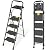 KINGRACK 4 Step Ladder with Tool Platform, Folding Step Stool with Wide Pedal, Safety Locking, Sturdy Steel Ladder Portable Safety Ladder for Painting Home Outdoor Garage