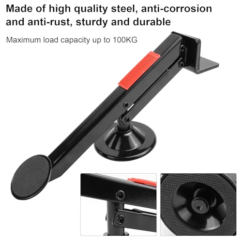 Türheber für Zimmertüren 360 Grad Drehung Möbelheber Plattenheber Fußbetätigt Hebewerkzeug Heber für Tür Maximale Hebkraft 100 KG Kompakte Maße 320 × 56 mm