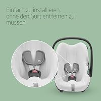 Maxi-Cosi Autositzbezug aus Bio-Baumwolle für CabrioFix i-Size / Pebble S, Babyschalenbezug, weiches, atmungsaktives und feuchtigkeitsabsorbierendes Material, waschmaschinenfest, Natural White – Ansicht 6