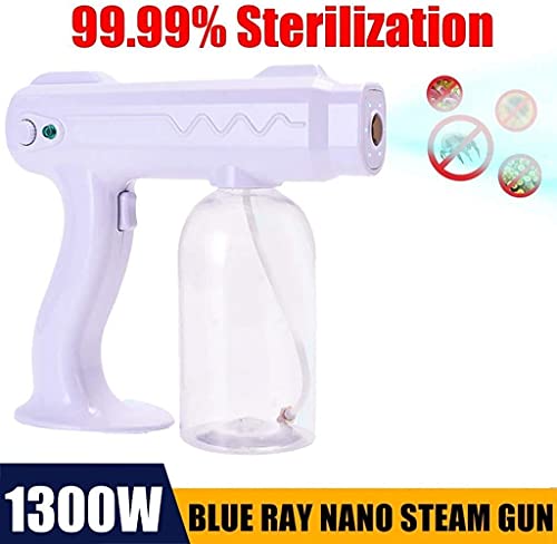 TOPNIU Spray Container Nano verstuiving Spray Gun 800ML Blauw Licht Nano Stoom Verstuiving Fοgger Sprayer, Portαble Elektrische Desinfectiοn Spray Fοgger, Handheld Spray Steam Gun - Image 5