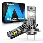 NOVSIGHT H7 LED Headlight Bulbs - 36000LM 100W H7 Headlght Bulb 6500K Cool White Light,1:1 Mini Size Plug and Play Conversion Kit,IP68 Waterproof, Pack of 2