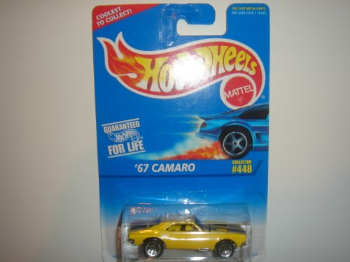 Hot Wheels - 67 Camaro Chevrolet 1:64 Amarillo miniatura 1