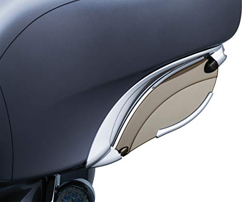 Kuryakyn 1246 Air Management Motorcycle Accessory: Adjustable Fairing Air/Heat Deflectors for 2014-19 Harley-Davidson Touring Motorcycles, Chrome, 1 Pair
