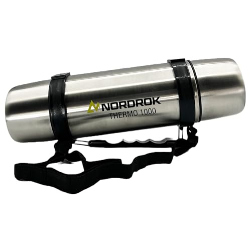 Nordrok 75060 Twin Cup Flask 1000 (Cup 2 X 200ml), Sliver - Image 2