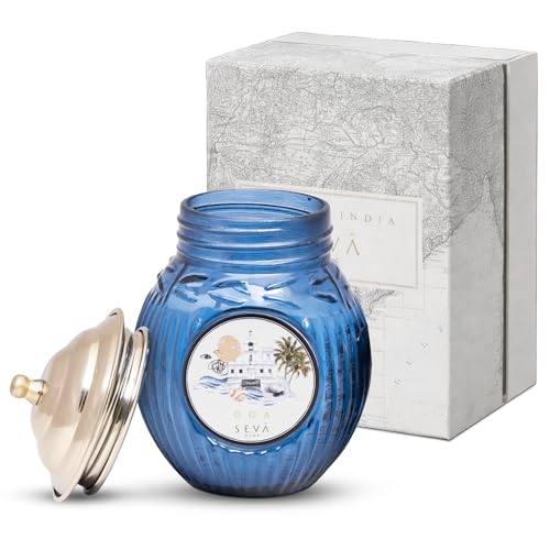 Image of SEVA HOME Ode to India Goa Breeze Coastal Paradise Scented Candle | Tropical Fruits | Long Lasting 45H Burn | Natural Soy Wax | Luxury Home Decor & Gifting