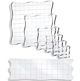 UCEC 7 Pieces Acrylic Stamp Block Assorted Sizes Clear Acrylic Mounting Blocks Set, Decorative Stamp...
