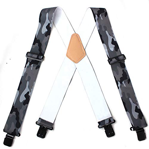 Mens Suspenders 2" Wide Adjustable And Elastic Braces X Shape With Very Strong Clips - Gifts For Dad Husband Boyfriend,Gadgets For Men Tools #TOP1