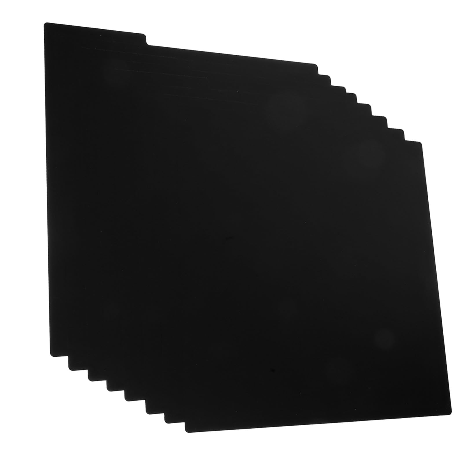 8 Piezas Divisores De Vinilo Para Vinilos Separadores De Plástico Negro Reutilizables Para Organización En Estantes Con Superficie Escribible Resistente Al Agua