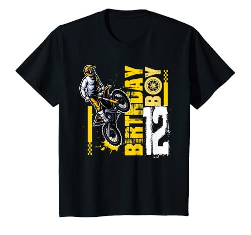 Kids 12th Dirt Bike Birthday T-Shirt