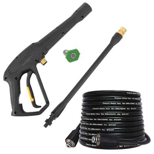 Bear Force Replacement Spray Gun with Extension Wand & 32FT Hose Kit Compatible with Some of Ryobi Greenworks Craftsman Kar-cher SunJoe Westinghouse LWQ Electric Pressure Washer Max 1900 PSI
