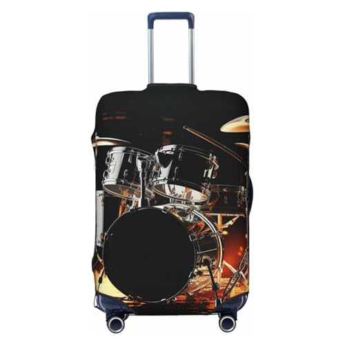 Travel Luggage Cover Fashion Suitcase Protector Drummer Spandex Baggage Covers Washable Suitcase Covers Anti-Scratch Luggage Cover Protectors Fits 18-32 Inch Suitcases Small