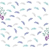 Oblique Unique Lot de confettis d'anniversaire XXL « Happy Birthday » - Plus de 2500 pièces - Argenté, turquoise, bleu, comme décoration de table - Décoration d'anniversaire pour homme et garçon
