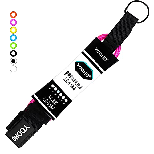 image for YOOHO Surf Leash Straight 6/7/8/9 Foot Surfboard Leash SUP Leg Rope Pe