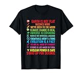 Earth is Not Flat Vaccines Work Climate Change Science T-Shirt
