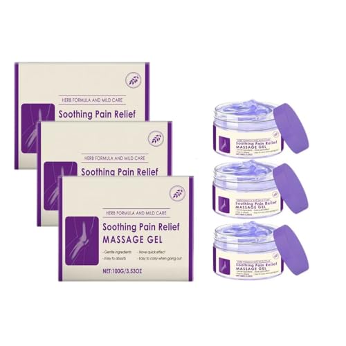Gel Morado para Articulaciones con Extracto de Cúrcuma, Alivio del Dolor Articular, Gel de Masaje Morado Calmante, Crema De Tratamiento De Hueso De Absorción Rápida, Alivia La Rodilla Y Los Hombros