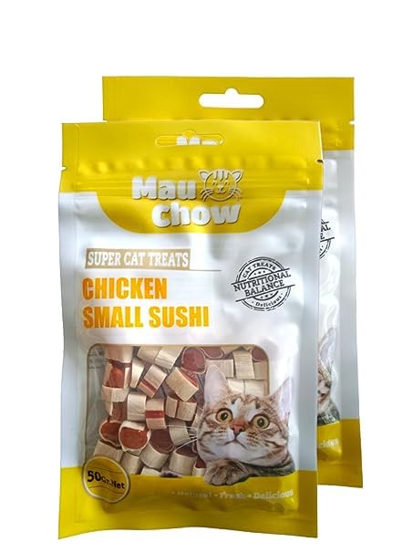 Mau Chow Chicken Small Sushi Treats Strips For Cat (Pack Of 2) (B0BNBWFXBG) Amazon Price History, Amazon Price Tracker