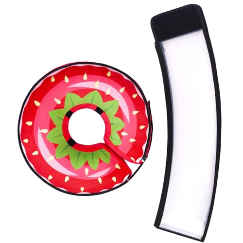 Image of Transparent Shield Accessory for Inflatable Dog Cone Collar,Clear Shield Replacement with Zipper, Paired with MARIYAGO Inflatable Dog Donut Collar for Use (Blak Transparent, Medium)