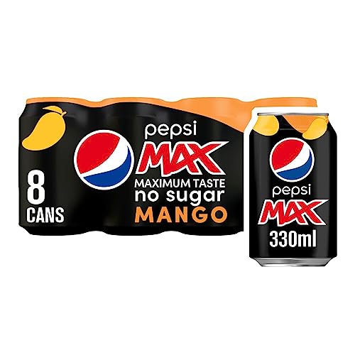 Pepsi Max Mango, 330ml (Pack of 8)