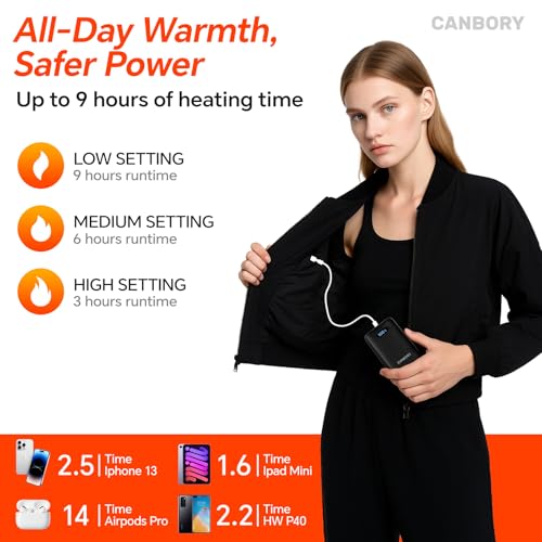 CANBORY 5V 2A Power Bank for Heated Vest, Jacket, Stadium Seats, Chair - image 5