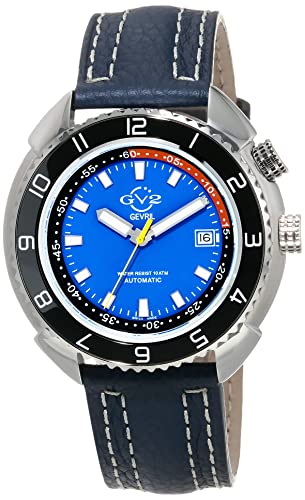 GV2 Men's Squalo Swiss Automatic Watch, Genuine Italian Leather